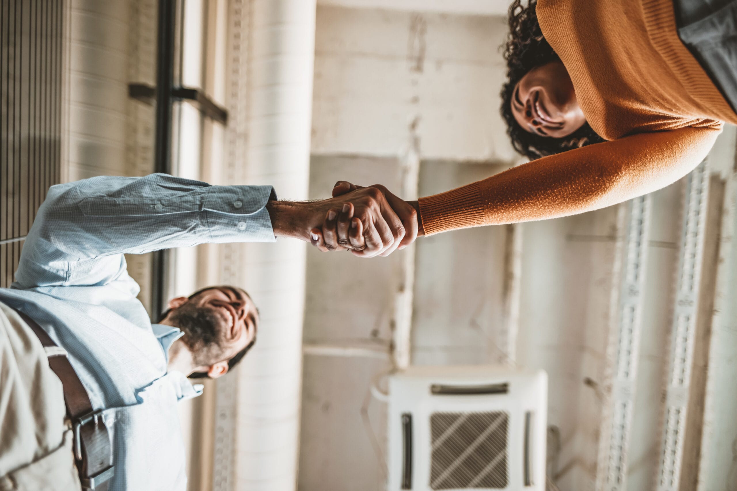 Two people shaking hands